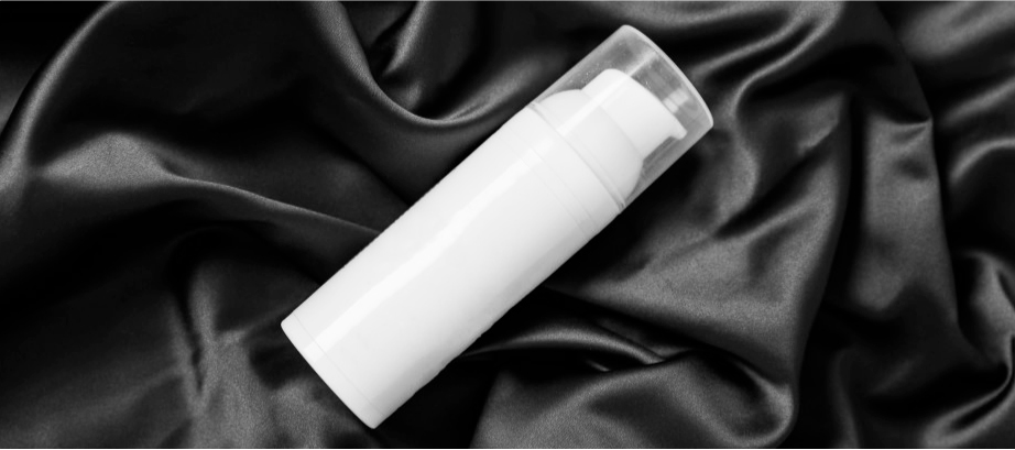 Viasun cosmetics bottle on black silk, WordPress Theme by Bu Templines
